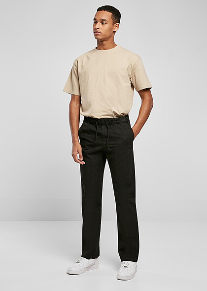 Urban Classics Herren Hose mit Tunnelzug und 4-Pockets schwarz