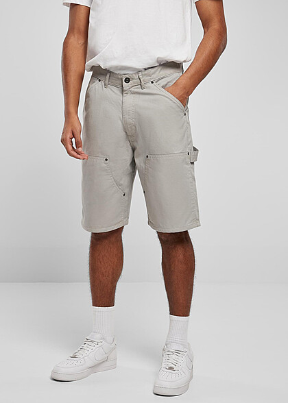 Urban Classics Herren Shorts im Carpenter-Design hell grau