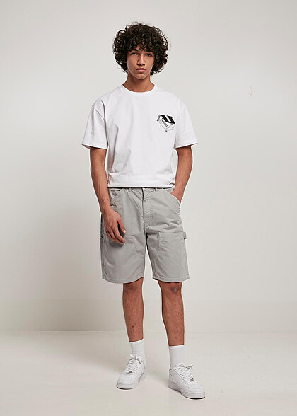 Urban Classics Herren Shorts im Carpenter-Design hell grau