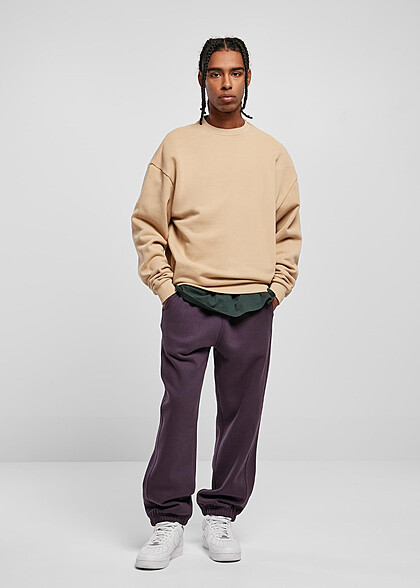 Urban Classics Herren Basic Ultra Heavy Sweater Pullover union beige