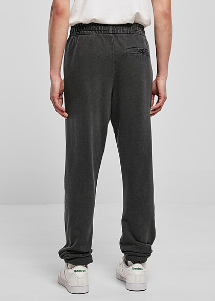 Urban Classics Herren Basic Jogginghose im Washed-Look schwarz
