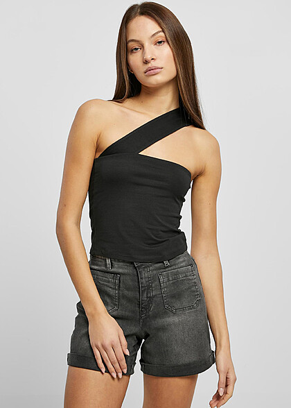 Urban Classics Damen One Strap Top schwarz