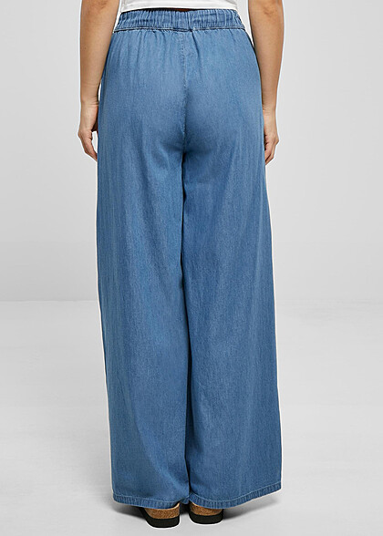 Urban Classics Damen Leichte Jeans-Hose mit 2-Pockets sky hell blau