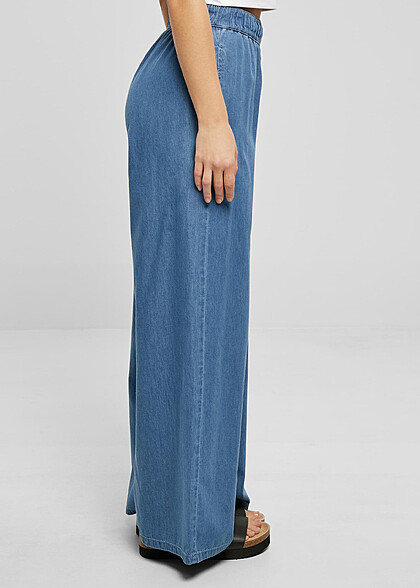 Urban Classics Damen Leichte Jeans-Hose mit 2-Pockets sky hell blau