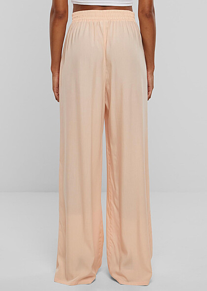 Urban Classics Damen Viskose Hose mit weiten Beinen soft apricot orange