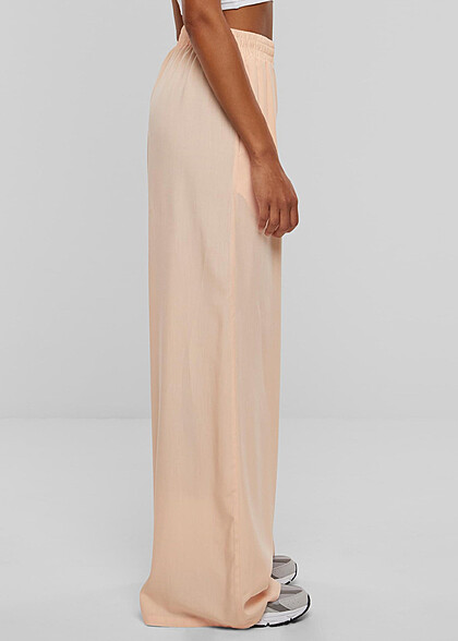 Urban Classics Damen Viskose Hose mit weiten Beinen soft apricot orange