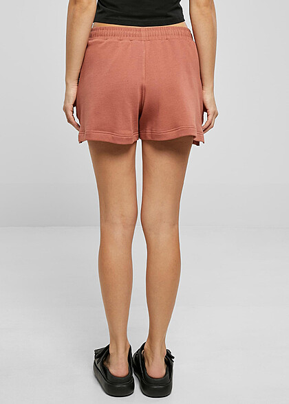 Urban Classics Damen Organic Terry Shorts mit 2-Pockets terracotta orange