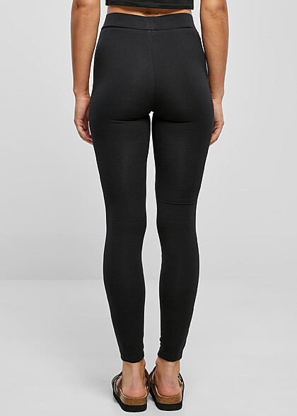 Urban Classics Damen Crochet Leggings mit Spitzen-Details schwarz