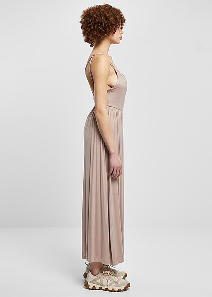 Urban Classics Damen Modal Spaghetti Jumpsuit dusk rose