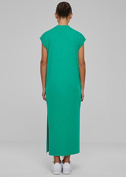 Urban Classics Damen Extended Shoulder Kleid mit Rundhals fern grün