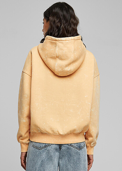 Urban Classics Damen Oversized Towel Hoodie im Washed-Look pale orange