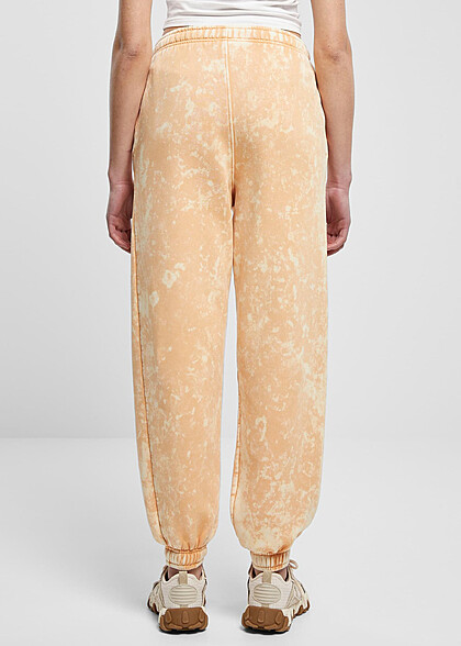 Urban Classics Damen Stone Washed Towel Jogginghose mit 2-Pockets pale orange