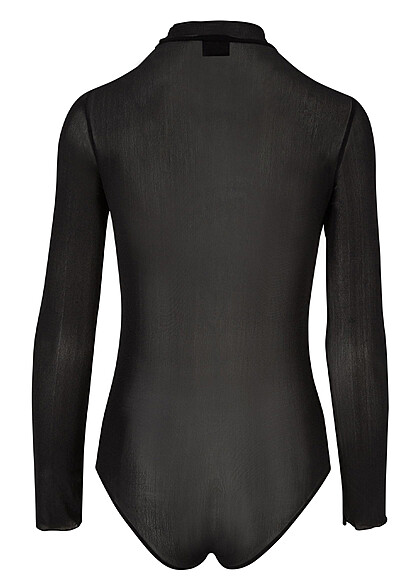 Urban Classics Damen Mesh Turtleneck Body schwarz