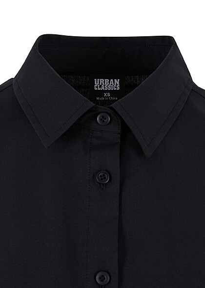 Urban Classics Damen Cropped Oversized Bluse schwarz