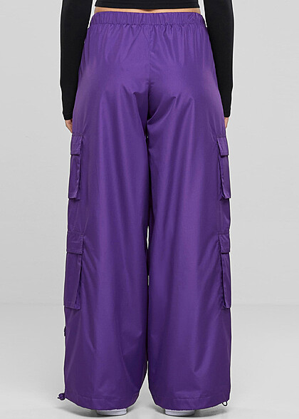 Urban Classics Damen Ripstop Double Cargohose realviolet lila