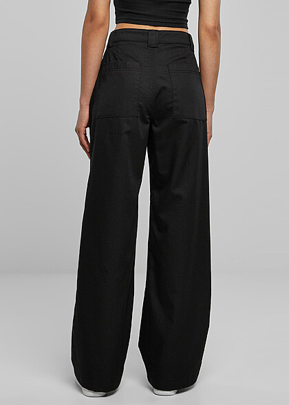Urban Classics Damen Loose Fit Workwear Hose schwarz