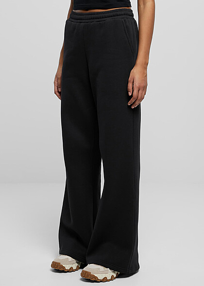 Urban Classics Damen Jogging Hose mit Gummibund und 2-Pockets schwarz