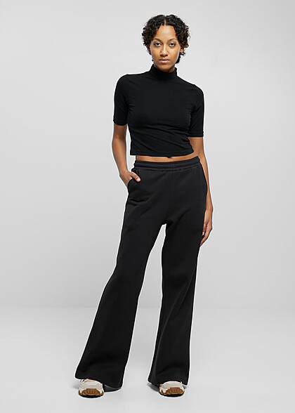 Urban Classics Damen Jogging Hose mit Gummibund und 2-Pockets schwarz
