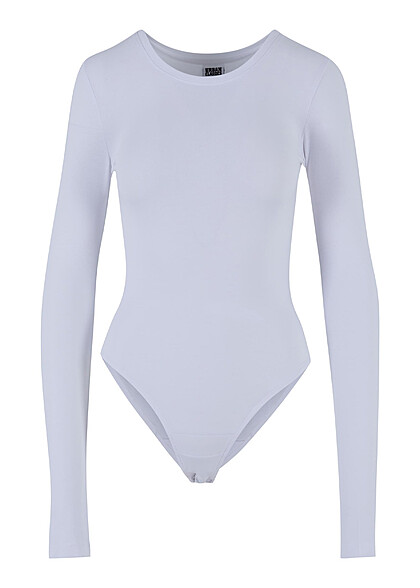 Urban Classics Damen Stretch Jersey Longsleeve Body weiss