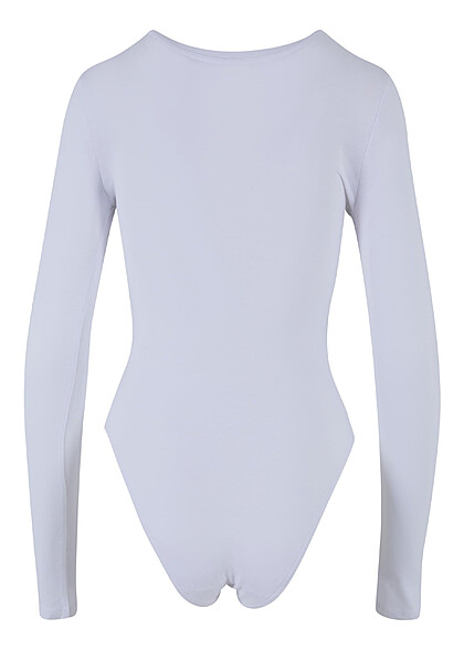 Urban Classics Damen Stretch Jersey Longsleeve Body weiss