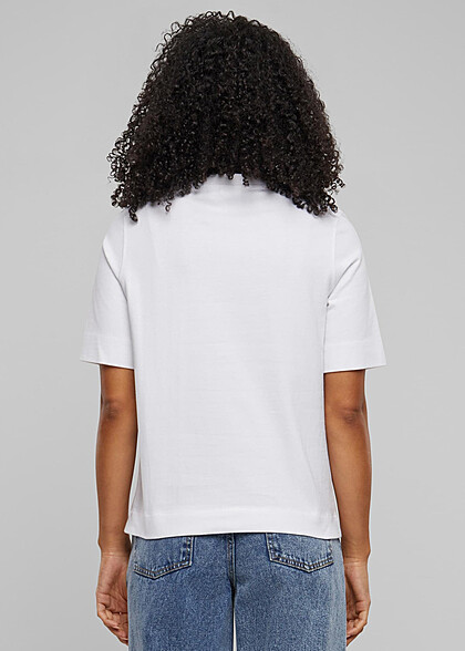 Urban Classics Damen Basic Classy T-Shirt mit Rundhals weiss