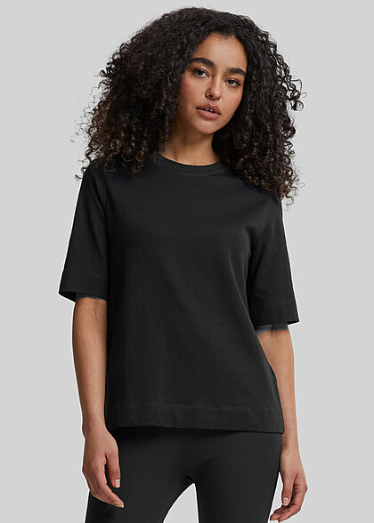 Urban Classics Damen 2-Pack Classy T-Shirt mit Rundhals schwarz