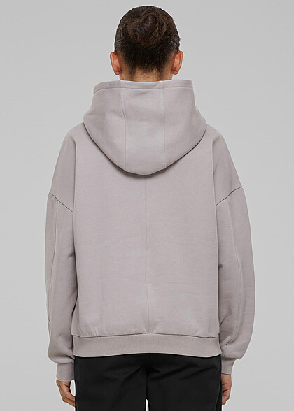 Urban Classics Damen Organic Oversized Basic Hoodie mit Kängurutasche cloud grau