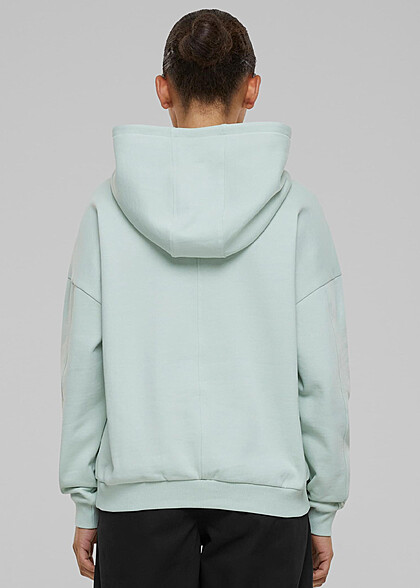 Urban Classics Damen Organic Oversized Basic Hoodie mit Kängurutasche frostmint grün