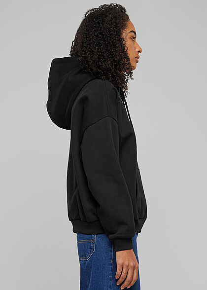 Urban Classics Damen Oversized Ultra Heavy Hoodíe mit Kängurutasche schwarz