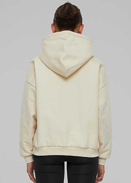 Urban Classics Damen Oversized Ultra Heavy Hoodíe mit Kängurutasche sand beige