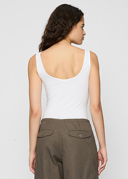 Urban Classics Damen 2-Pack Organic Tank Top Body mit Rundhals weiss