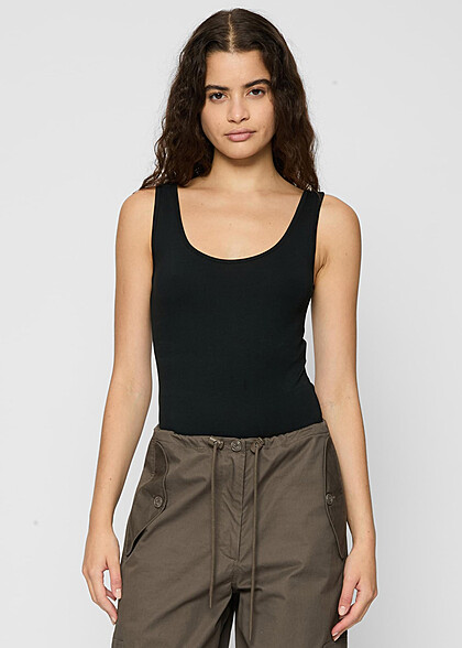 Urban Classics Damen 2-Pack Organic Tank Top Body mit Rundhals schwarz