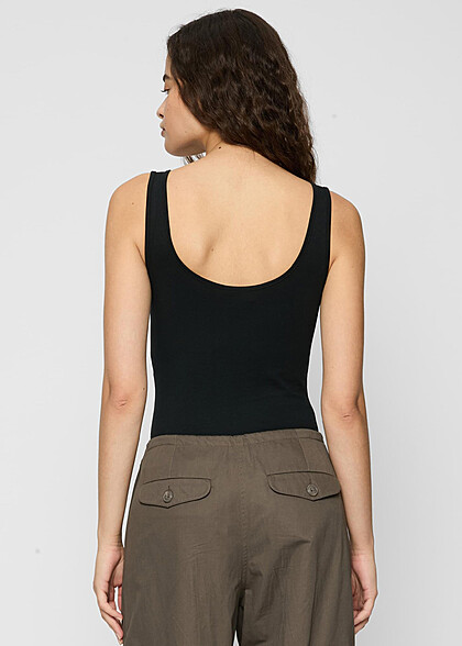 Urban Classics Damen 2-Pack Organic Tank Top Body mit Rundhals schwarz