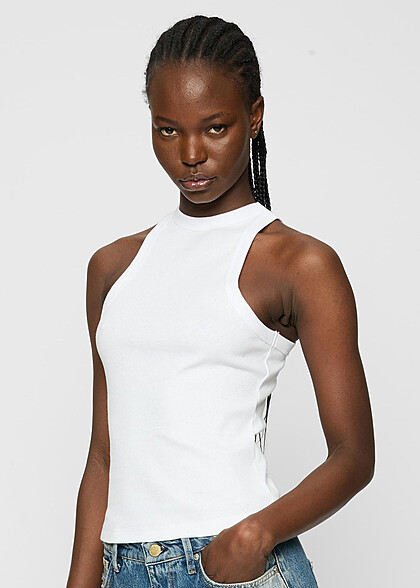 Urban Classics Damen 2er Pack Racer Back Tank Top schwarz weiss