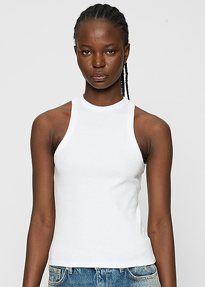 Urban Classics Damen 2er Pack Racer Back Tank Top weiss