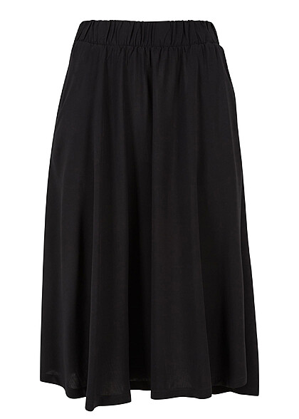 Urban Classics Damen Viskose Rock mit Gummibund und 2-Pockets schwarz