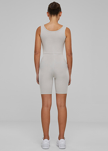Urban Classics Damen Organic Stretch Jersey Jumpsuit cloud grau