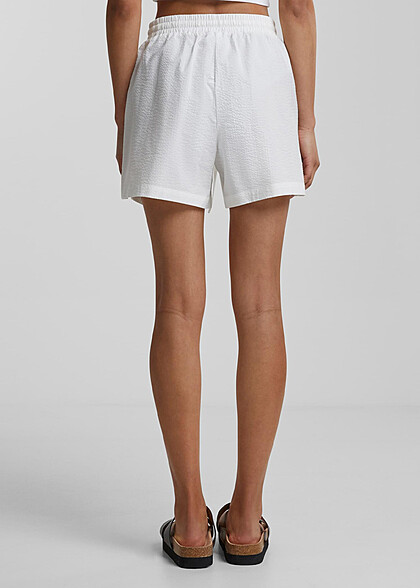 Urban Classics Damen Basic Sweat-Shorts mit 2-Pockets und Tunnelzug weiss