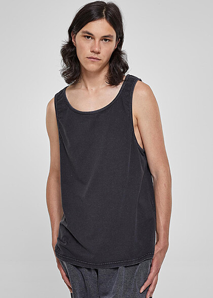 Urban Classics Herren Heavy Oversized Tank Top Acid Wash schwarz