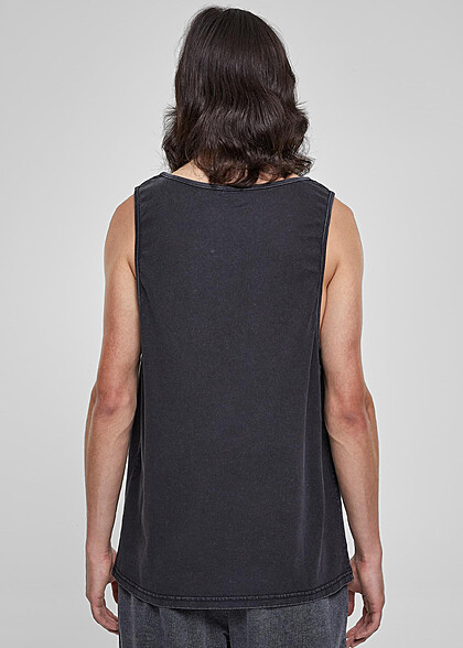 Urban Classics Herren Heavy Oversized Tank Top Acid Wash schwarz