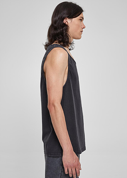 Urban Classics Herren Heavy Oversized Tank Top Acid Wash schwarz