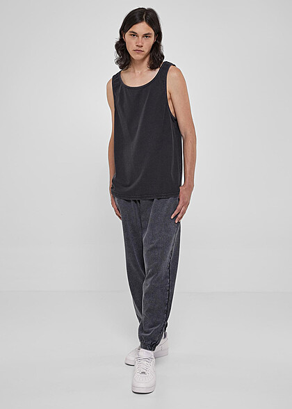 Urban Classics Herren Heavy Oversized Tank Top Acid Wash schwarz