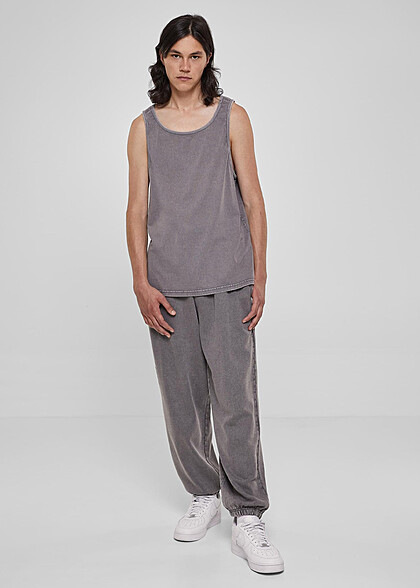 Urban Classics Herren Heavy Oversized Tank Top Acid Wash asphalt grau
