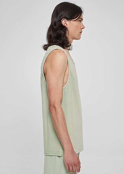 Urban Classics Herren Heavy Oversized Tank Top Acid Wash vintage grün