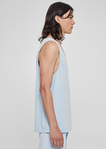 Urban Classics Herren Heavy Oversized Tank Top Acid Wash baltic hell blau