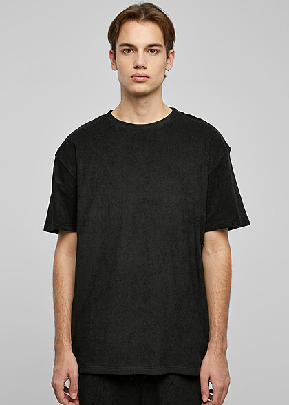 Urban Classics Herren Towel T-Shirt Oversized schwarz