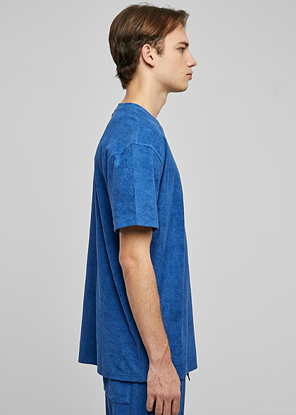 Urban Classics Herren Towel T-Shirt Oversized royal blau