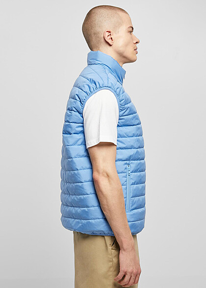 Urban Classics Herren Leichte Steppweste mit Zip-Pockets horizon blau
