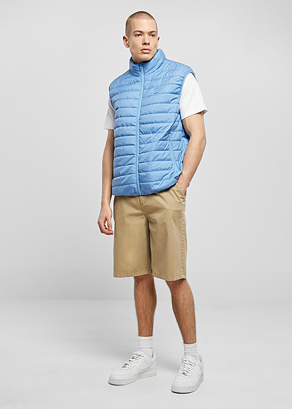 Urban Classics Herren Leichte Steppweste mit Zip-Pockets horizon blau