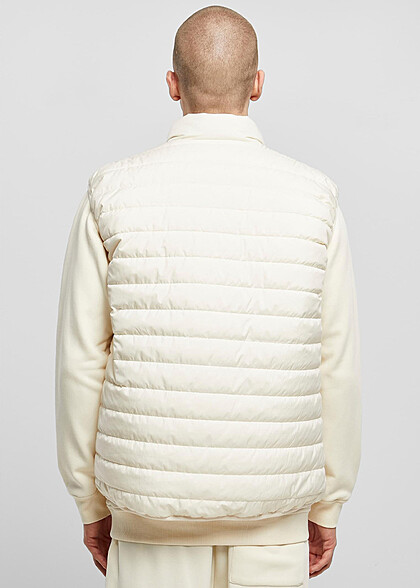 Urban Classics Herren Leichte Steppweste mit Zip-Pockets whitesand beige